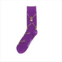 Purple Stag Crew Socks