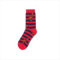 Shuttlesocks Red & Navy Grouse Junior Crew Socks