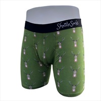 Shuttlesocks Gamekeeper Green Stag Boxers
