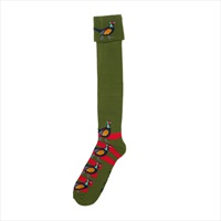 Shuttlesocks Green & Red Pheasant Shooting/Walking Socks