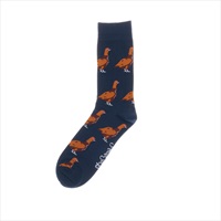 Navy Grouse Crew Socks