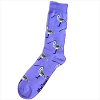 Shuttlesocks Purple Curlew Crew Socks